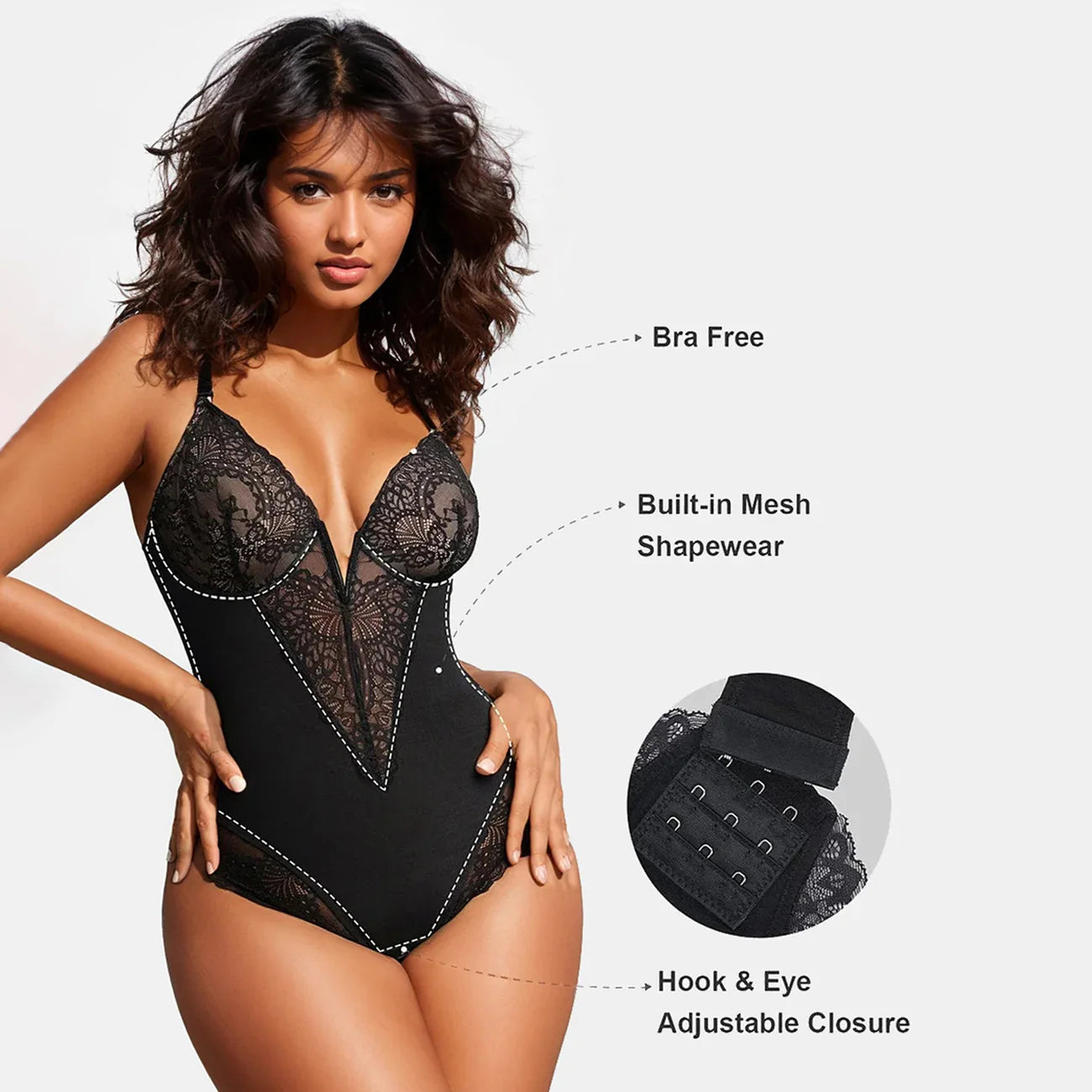Shapewear-Body mit Spitze – new listing