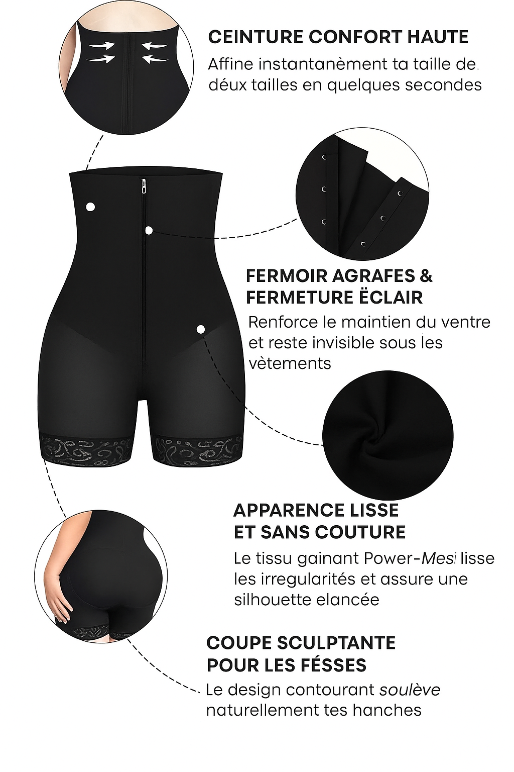 High waist Shaping short
